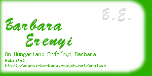 barbara erenyi business card